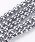 Non-magnetic Synthetic Hematite Beads, Round, Platinum Plated, 6mm Non-magnetic Synthetic Hematite Beads Strands, Grade A, Round, Platinum Plated Size: about 6mm in diameter, hole: 1.5~2mm; about 65~70pcs/strand.