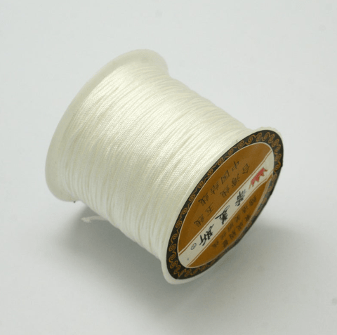 WHITE Nylon Thread Cord, 0.8-1mm Nylon Thread Cord, 0.8-1mm