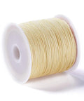 CREAMY WHITE/LIGHT YELLOW Nylon woven Thread, 0.8mm (45m/roll) Nylon woven Thread, 0.8mm (45m/roll)