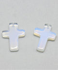 Opalite Pendants, Cross Size: 24MM (CR5002) Opalite Pendants, Cross Size: about 24~25mm long, 18mm wide, 3~4mm thick, hole: 1mm