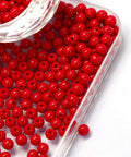 RED Opaque Acrylic Beads, Round, 4mm Opaque Acrylic Beads, Round, 4mm