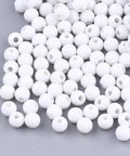 WHITE Opaque Acrylic Beads, Round, 4mm Opaque Acrylic Beads, Round, 4mm