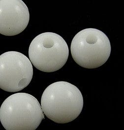 WHITE Opaque Acrylic Beads, Round, 4mm Opaque Acrylic Beads, Round, 4mm