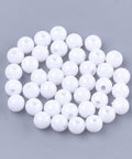 WHITE Opaque Acrylic Beads, Round, 6mm Opaque Acrylic Beads, Round, 6mm