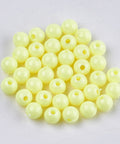 CHAMPAGNE YELLOW Opaque Acrylic Beads, Round, 6mm Opaque Acrylic Beads, Round, 6mm