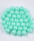 PALE TURQUOISE Opaque Acrylic Beads, Round, 6mm Opaque Acrylic Beads, Round, 6mm