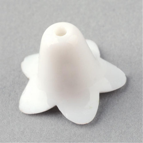 Opaque Acrylic Beads, Trumpet Flower Beads, Flower, Size: about 17mm long Opaque Acrylic Beads, Trumpet Flower Beads, Flower, Size: about 17mm long