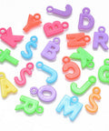 Opaque Acrylic Pendants, Mixed Letters, Random Mixed 21mm Opaque Acrylic Pendants, Mixed Letters, Random Mixed 21mm
