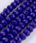 Opaque Glass Beads Strands, Faceted, Rondelle, Royal Blue 8x6mm Opaque Glass Beads Strands, Faceted, Rondelle, Royal Blue 8x6mm