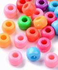 Opaque Plastic Beads, Column, Mixed Color 8.5mm Opaque Plastic Beads, Column, Mixed Color 8.5mm