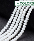 Opaque Solid Color Glass Beads, Faceted Rondelle, 6x5mm Opaque Solid Color Glass Beads, Faceted Rondelle, 6x5mm