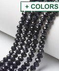 Opaque Solid Color Glass Beads Strands, Faceted, Rondelle, 6x5mm Opaque Solid Color Glass Beads Strands, Faceted, Rondelle, 6x5mm