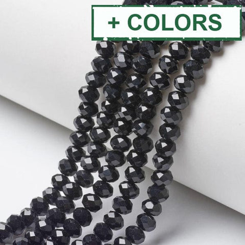Opaque Solid Color Glass Beads Strands, Faceted, Rondelle, 6x5mm Opaque Solid Color Glass Beads Strands, Faceted, Rondelle, 6x5mm