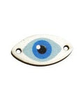 Oval Wooden Connector with Eye for March, 25x13mm Oval Wooden Connector with Eye for March, 25x13mm