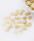 (PA7018A)  Plastic Paillette/Sequins Beads, Flower, Gold  5.5~6mm (20 GMS) (PA7018A)  Plastic Paillette/Sequins Beads, Flower, Gold  5.5~6mm (20 GMS)