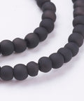 Painted Glass Bead Strands, Frosted, Black, 4mm Painted Glass Bead Strands, Frosted, Black, 4mm
