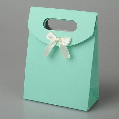 Paper Gift Bags with Ribbon Bowknot Design, Pale Turquoise Paper Gift Bags with Ribbon Bowknot Design, PaleTurquoise Size: about 12.3cm wide, 16.3cm long.
