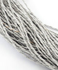 (PC4586A) Polyester Cord, with Cotton Cords inside and Silver Metallic Cords, 5MM Polyester Cord, with Cotton Cords inside and Silver Metallic Cords, Gainsboro  Size: about 5mm thick