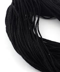 (PC4586C) Polyester Cord, with Cotton Cords Inside, Black 5mm Polyester Cord, with Cotton Cords Inside, Black  Size: about 5mm thick