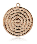 (PE5603) Alloy Flat Round Pendants, Rose Gold 40mm wide (PE5603) Alloy Flat Round Pendants, Rose Gold 40mm wide
