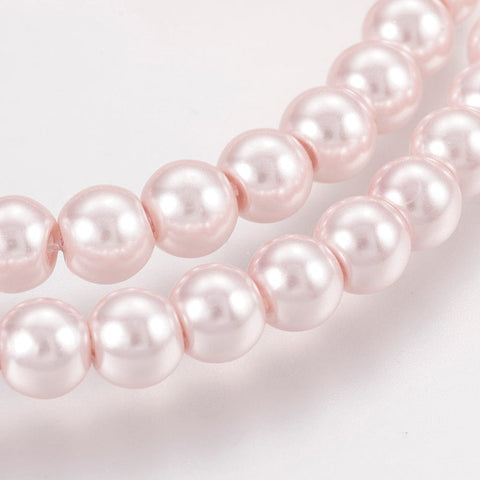 PINK Pearlized Glass Pearls 12mm Pearlized Glass Pearls 12mm