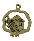 (PG5279) Tibetan Style Alloy Pendants, Pomegranate, 45MM (4 PCS) Tibetan Style Alloy Pendants, Pomegranate with House and Leaf, Cadmium Free & Nickel Free & Lead Free, Antique Bronze Size: about 45mm long, 35mm wide, 2mm thick, hole: 3mm
