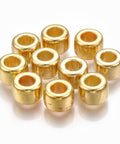 GOLDEN Plastic European Beads, Large Hole Beads, Column, 8mm Plastic European Beads, Large Hole Beads, Column, 8mm
