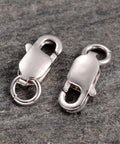 Platinum Plated Sterling Silver Lobster Claw Clasps, 10mm Platinum Plated Sterling Silver Lobster Claw Clasps Size: about 5mm wide, 10mm long, 3mm thick, hole: 2.7mm.