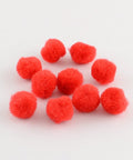 ORANGE RED (PM2083X) Pom Pom Yarn Pom Pom Balls, HotPink Size: about 10mm (100 PCS) DIY Doll Craft Pom Pom Yarn Pom Pom Balls, HotPink Size: about 10mm in diameter