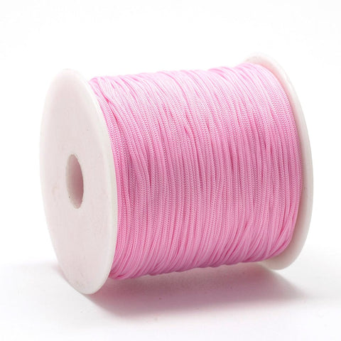 PEARL PINK Polyester Beading and Macrame Cords, 0.8mm Polyester Beading and Macrame Cords, 0.8mm