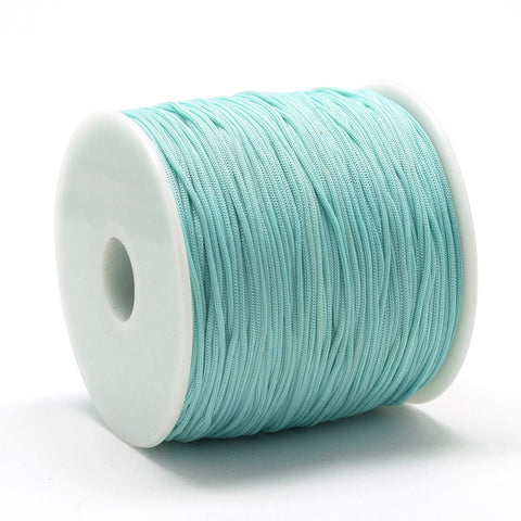 PALE TURQUOISE Polyester Beading and Macrame Cords, 0.8mm Polyester Beading and Macrame Cords, 0.8mm