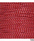 10 METERS LIGHT RED/WHITE Polyester Cord Two-Tone, 1mm Polyester Cord Two-Tone, 1mm