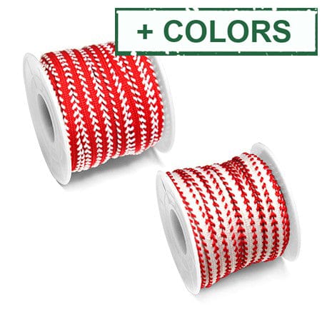 Polyester Flat Cord RED/WHITE 5mm Polyester Flat Cord RED/WHITE 5mm