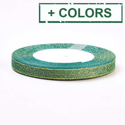 Polyester Organza Ribbon, Glitter Metallic,10mm Polyester Organza Ribbon, Glitter Metallic,10mm