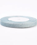 LIGHT BLUE Polyester Organza Ribbon, Glitter Metallic,10mm Polyester Organza Ribbon, Glitter Metallic,10mm