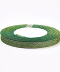 SEA GREEN Polyester Organza Ribbon, Glitter Metallic,10mm Polyester Organza Ribbon, Glitter Metallic,10mm