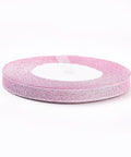 PEARL PINK Polyester Organza Ribbon, Glitter Metallic,10mm Polyester Organza Ribbon, Glitter Metallic,10mm