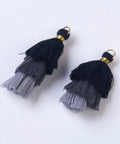 (TA6143B) GREY Polyester Tassel Pendants, Golden, 43~50mm long Polyester Tassel Pendants, Golden, 43~50mm long