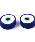 DARK BLUE Polymer Clay Beads, Evil Eye Polymer Clay Beads, Evil Eye