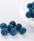 BLUE Polymer Clay Rhinestone Beads 10mm Polymer Clay Rhinestone Beads