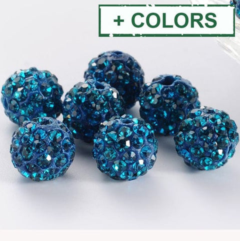 Polymer Clay Rhinestone Beads 10mm Polymer Clay Rhinestone Beads