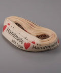 (PR7605-14A)Printed Cotton Ribbon 'Handmade with Love' 15mm (4.5m) (PR7605-14A)Printed Cotton Ribbon 'Handmade with Love' 15mm (4.5m)