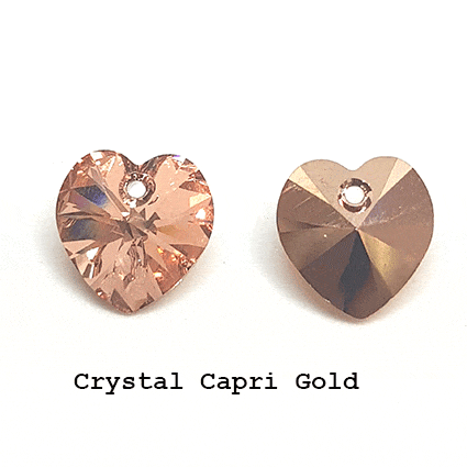 CRYSTAL CAG (PZ-1H-14-CCAG) PRECIOSA Heart Pendants MC heart MXM 1H 14 crystal  Size : 14.18mm