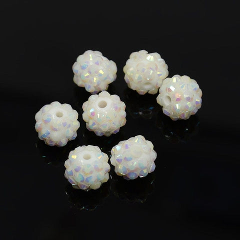 (RB4068) Resin Beads white 12mm (8 PCS) (RB4068) Resin Beads white 12mm (8 PCS)
