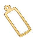 24KT GLD PLATED Rectangular flat motif with relief pattern pendant, 12x30mm (2 PCS) Rectangular flat motif with relief pattern pendant, 12x30mm (2 PCS)