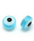 LIGHT BLUE Resin Beads, Flat Round, Evil Eye,10~11mm Resin Beads, Flat Round, Evil Eye, DarkBlue Size: about 10~11mm in diameter, 5~7mm thick, hole: 2mm.