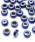 DARK BLUE Resin Beads, Flat Round, Evil Eye,10~11mm Resin Beads, Flat Round, Evil Eye, DarkBlue Size: about 10~11mm in diameter, 5~7mm thick, hole: 2mm.