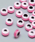 PINK Resin Beads, Flat Round, Evil Eye,10~11mm Resin Beads, Flat Round, Evil Eye, DarkBlue Size: about 10~11mm in diameter, 5~7mm thick, hole: 2mm.