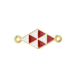 Rhombus Shape with Triangle Pattern, 22x10mm Rhombus Shape with Triangle Pattern, 22x10mm
