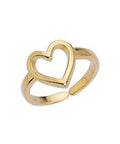 24KT GOLD PLATED (GQH7148A) Ring heart wireframe 17mm (1 PC) Ring heart wireframe 17mm (1 PC)